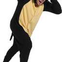dressfan Black Bull Costume Animal Bull Onesie Pajamas Halloween Cosplay Costume (X-Large)
