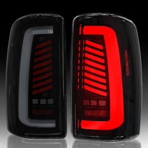 Daikokuya Sequential Full Led tail lights for 2000-2006 Chevy Suburban Tahoe,GMC Yukon Starting Animated Rear Light Assembly, Dynamic Turn Signal,Brake Light,Reverse Light Smoked