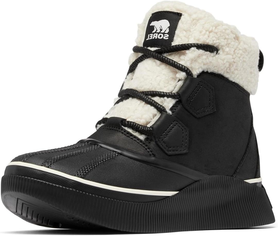SOREL Women's Out N About lV Chillz Waterproof Boot (9, Black/Chalk)