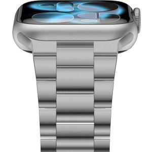 iiteeology Lightweight Stainless Steel Band Designed for Apple Watch Series 1-11, 42mm, 41mm, 40mm, 38mm, SE2&SE3, Replacement iWatch Bands for Women, Series 11 Space Gray