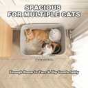 Oversized Cat Litter Box with Extra High Sides,Extra Large Jumbo Litter Box for Multiple Cats,Anti-Splashing High Wall Litter Pan,Easy No-Tool Setup Cat Litter Box(26.2” * 18.8” * 11.9” Grey)