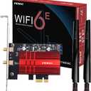 WiFi 6E AX210 PCI-E WiFi Network Card BT5.3 160MHz Tri-Band Expands WiFi into 6GHz/5GHz/2.4GHz 5400Mbps Gigabit AX210ngw Desktop PC PCIe Wireless Adapter WiFi 6E 802.11ac ax MU-MIMO for Windows 11/10