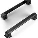 Amerdeco 10 Pack Matte Black 5 Inch(128mm) Hole Centers Kitchen Cabinet Pulls Cabinet Hardware Kitchen Handles for Cabinets Cupboard Handles Drawer Pulls