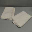 jinchan Natural Linen Kitchen Curtains 36 Inch Rustic Tier Curtains Farmhouse Rod Pocket Cafe Small Window Drapes with Lined Flax Country Light Filtering for Bathroom Laundry Room RV 2 Panels Crude