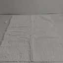 SUBRTEX Bathroom Rugs Chenille Bath Rug Soft Short Plush Bath Mat Soft Shower Mat Water Absorbent Shower Mat Quick Dry Machine Washable, (White 36"x24")