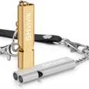 Emergency Whistle, 2PCS Premium Safety Survival Whistles with Lanyard Keychain, High Pitch Double Tubes for Outdoor Hiking Camping Hunting Fishing Boating