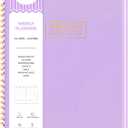 GETINK Appointment Book 2025-2026 Weekly Daily Hourly Planner 8.5"x11" Spiral Bound, Jul. 2025 - Jun. 2026, Laredule Appointment Planner 2025 with 15-Minute Increments, Flexible Cover, Purple, A4