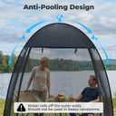 Alvantor® Pop Up Screen House Tent 7x4 FT, Snap-fit Black Mesh Screen Gazebo with Peaked Roof, Portable Screen Room Canopy Shelter with Sunshade & Sandbags for Camping, Backyard, Picnic