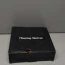 Floating Shelves for Wall Set of 2, 8-Inch Solid Wood Square Shelves, Small Decorative Wall Display Shelf for Bathroom, Bedroom, Living Room & Kitchen  Dark Walnut