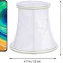 Sewroro Cloth Lamp Shade, Bell Shape Lampshade Fabric Light Cover for Household Lamps 4.72X4.72X4.33Inch (White)