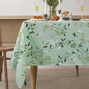 Spring Summer Tablecloth Waterproof Fabric Oblong Table Cloth, Holiday Decoration Perfect for Kitchen Dining,Restaurant,Outdoor Table Cover 60"x 120" Oblong/Rectangle