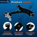 4Pcs Front Lower Control Arm with Ball Joint and Sway Bar Link Kit Compatible with 2017 2018 2019 2020 2021 2022 Honda CR-V, Replaces CMS601054 CMS601055 K750908