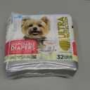 Paw Inspired 32ct Disposable Dog Diapers | Female Dog Diapers Ultra Protection | Diapers for Dogs in Heat, Excitable Urination, or Incontinence (X-Small)