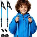 Hiking Trekking Poles for Kids, 2 Pack Anti Shock, Adjustable, Collapsible Hiking Poles for Trekking or Walking, Lightweight Aluminum Sticks