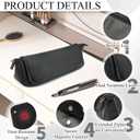 Hair Tools Travel Bag, Large Capacity Hair Tools Organizer with Dual Neoprene Layers, Extended Zipper, Magnetic Fastener, Interior Pockets, Portable Organizer with Heat-Resistant Mat for Flat Irons (Black)