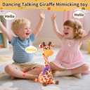 Dancing Talking Giraffe Toy for Baby Toddler, Dancing Giraffe Toy Singing Mimicking Recording Repeating What You Say with LED English Sing for Boys Girls Gift, 15 Second Recorde(Adjustable Volume)