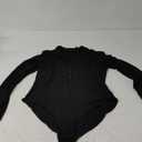 MANGOPOP Long Sleeve Body Suit Mock Turtle Neck Zip Up Bodysuit for Women Ribbed Deep V Sexy Bodysuit Shirts XL