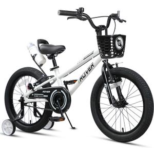 Glerc Rover Kids Bike, 12-18 Inch Boys Bike for 2-9 Years Old Children, Kids Bicycle with Water Bottle & Basket & Training Wheels, Multiple Colors