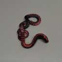 3D Printed Snake,23 Inch 3D Printed Animals,3D Printed Fidget Toys,Home Office Decor Executive Desk Crystal Cobra Toys Black Red