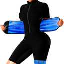 LMCOB Sauna Suit For Women Waist Trainers For Women Belly Fat Full Body Jumpsuit Adjust Waist Breathable Underarm, XXL