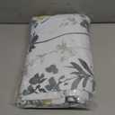 100% Blackout Grey Flower Curtains 63 Inch Long, Yellow Room Darkening Privacy Protect Curtain Panels for Bedroom, Energy Saving Watercolor Floral Pattern Window Treatments 2 Pack 52" W