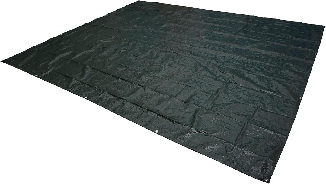 Amazon Basics Waterproof Multipurpose Camping Tarp, Tear Resistant with Reinforced Edges, Protective Cover, 7.5 Feet x 9.5 Feet, Dark Green
