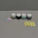 Travel Containers for Toiletries, GLAMFIELDS TSA Approved 1.7oz 50ml Travel Size Silicone Cream Jars BPA Free, Leak-proof Travel Essentials with Lid for Cosmetic Face Hand Body Cream Grey (4 Pack)