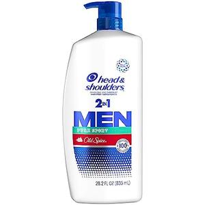 Head and Shoulders Mens 2 in 1 Dandruff Shampoo and Conditioner, Anti-Dandruff Treatment, Old Spice Pure Sport for Daily Use, Paraben Free, 31.4 oz