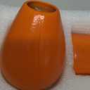 Orange Ceramic Bud Vases Set of 6, Farmhouse Decor, Fireplace Decor, Mantle & Shelf Decor, Home Decoration for Living Room, Entrance, Bathroom, Kitchen & Office, Coffee Table Decor, Bud vases in Bulk