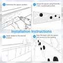 Moxweyeni 20 Pcs 2" x 1/2" Deck Board Ledger Spacers Bulk Drainage Spacer Building Tool Thick Polypropylene Prevent Rot from Occurring at Deck Ledger Connection Stair Stringers Shade Structures