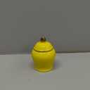 BESTonZON Ceramic Tea Canisters with Lid Vintage Chinese Style Ginger Jar Porcelain Temple Jar Decorative Vase Food Storage Jars for Kitchen Spices Tea Coffee Condiment Yellow