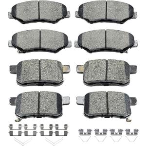 D914 D1451 8pcs Ceramic Front Rear Brake Pads With Clips Fit For Honda Accord 2011 2012 2013 2014 2015 2016 2017