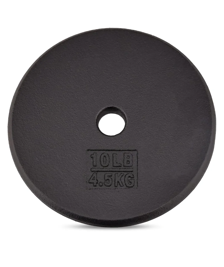 Yes4All Standard 1" Cast Iron Weight Plate - Ideal for Strength Training - Multiple Weight: 2x10LB (Single & Set of 2)