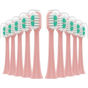 Replacement Toothbrush Heads 10 Pack for AquaSonic icon Electric Toothbrush,Blush Replacement Toothbrush Heads 10 Pack for AquaSonic icon Electric Toothbrush,Blush