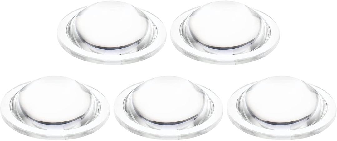 PATIKIL Diameter 45mm Height 14.5mm Flat Convex Lens, 5 Pcs Acrylic LED Optical Convex Condenser Lens for LED Flashlight Bike Head Lamp, Transparent