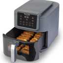 SUR LA TABLE KITCHEN ESSENTIALS 5-in-1 Compact 8-Quart Basket Air Fryer with Window for Easy Viewing, Digital Touchscreen Display with 10-Presets, Air Fry, Bake, Broil and Reheat in Minutes, 1500w