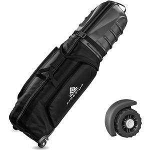 Hard Top Golf Travel Bags for Airlines - 1680D Hard Case Golf Travel Bag with Wheels, Internal Strap, Grab Handle & Robust Zipper - Collapsible Hard Shell Golf Travel Case for Golf Club