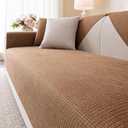 Aucrovee Solid Couch Cover Washable, Non Slip Sectional Sofa Covers for 3 Cushion Couch Sofa L Sharped Sofa Slipcover for Pets, Furniture Protector (1 PCS 28"x28" Khaki)