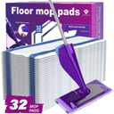 Wetjet Pads Refills, 32 Count Disposable Mop Pad Refills for Swiffer Wet Jet Mops, Thickness, Absorbent for Household Cleaning & Suit All Multi-Surface