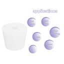 MECCANIXITY Silicone Rubber Tapered Plug 28mm to 36mm Solid Test Tubes Bungs Stopper with Hole White for Lab Home 5 Pieces