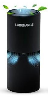 Lab Charge Small Ionic Air Purifier for Home & Bedroom – Silent HEPA Filter – Covers 250 Sq Ft - Free Cleaner for Pets, Hair, Smoke, Dust, Odors & Dander – Compact & Black Design - Pack of1