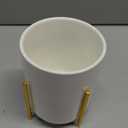 Pencil Holders & Pen Holders Gold Desk Accessories for Women Strong Metal and Ceramic Pen cup(High5.5'' x wide3.8'')