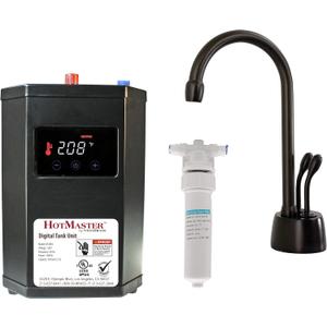 Westbrass DT1F272-12 Develosah 9" 2-Handle Instant Hot and Cold Water Dispenser Faucet with HotMaster DigiHot Digital Tank System, Oil Rubbed Bronze