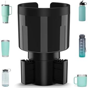 TYKOR Car Cup Holder Expander Adapter with Offset Base, Cup Holder Extender for Car Compatible with Yeti 14/24/36oz, Hydro Flasks 32/40oz, Other Large Water Bottles and Mugs in 3.2"-4.0" Pack of 2