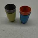 Homienly Kids Cups Premium Wheat Straw Cups Set of 4, Reusable Cups, Unbreakable Drinking Cup 12 OZ, Dishwasher and Microwave safe, Tumbler for Juice, Drinks, Milk - Beach Color