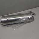 Hon&Guan 4-Inch Semi Rigid Dryer Vent Hose, 5 Feet Flexible Aluminum Duct with 2 Clamps and Aluminum Foil Tape