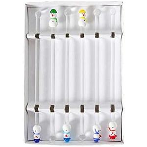 Dinner Spoon Set Christmas Tree Snowman Christmas Atmosphere Glass Stirring Stick Lengthened Stirring Stick Set Gift Box Dinner Spoon/Soup Ladles Set of 16