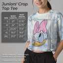Disney Mickey & Friends Junior Womens T-Shirt Daisy Duck and MickeyMouse Graphic Tee, Soft Vintage Short Sleeve Top