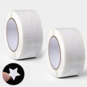 1000 Pcs Small Star Stickers Roll, 1 Inch Self-Adhesive White Star Stickers, Writable Tiny Stars Sticker, Stars Labels for Reward Charts, Arts & Crafts, Classroom Decor