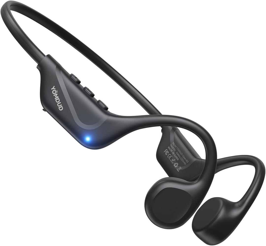 Bone Conduction Headphones,Open Ear Headphones,Wireless Headphones with Mic,Bluetooth 5.4,10H Playtime & IPX5 Waterproof,Sports Headphone for Running & Outdoor